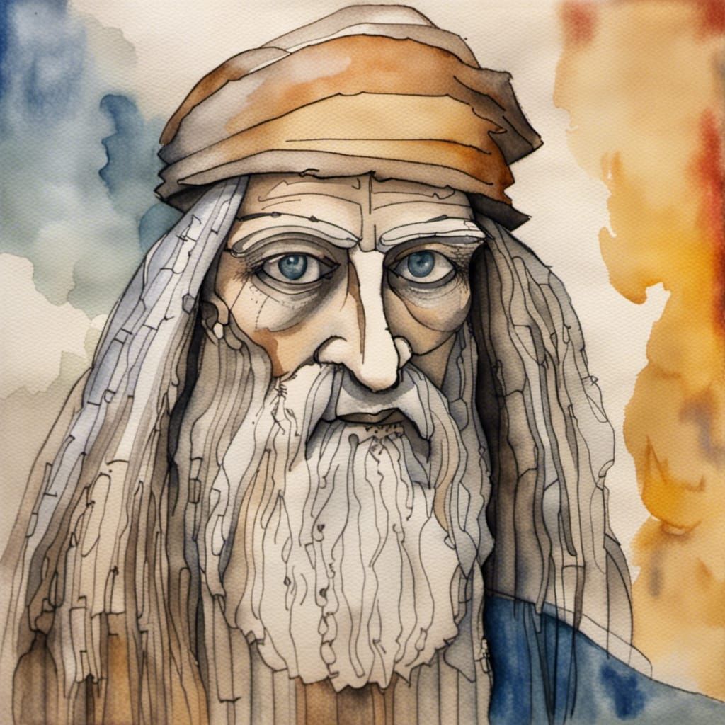 Leonardo da Vinci: Street Portraits in Watercolor
