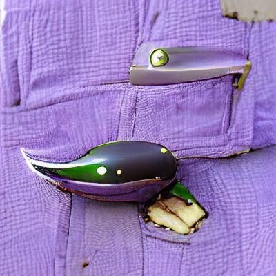 Eggplant Pocketknife: An AI-Generated Vegetable Creation