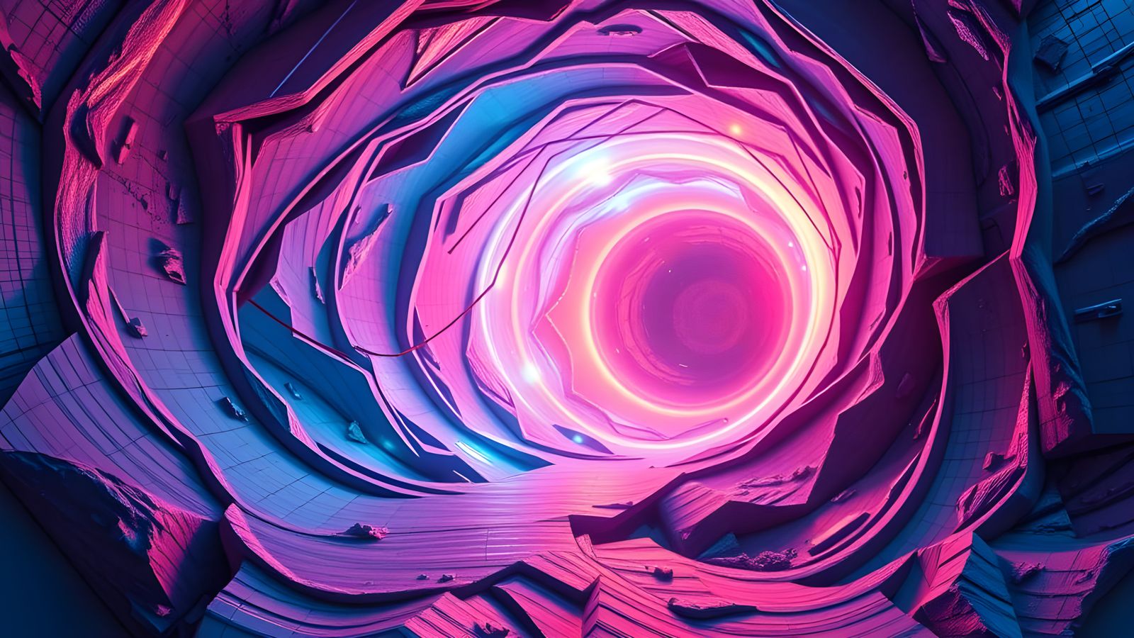 Hyperrealistic Time Travel Vortex in Abstract Art