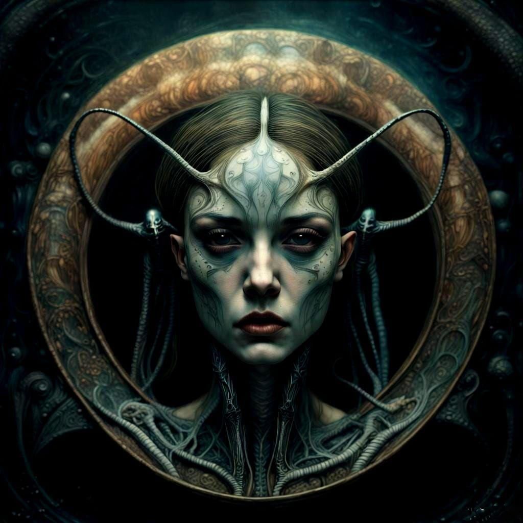 Alien Horror at World's End: Art Nouveau