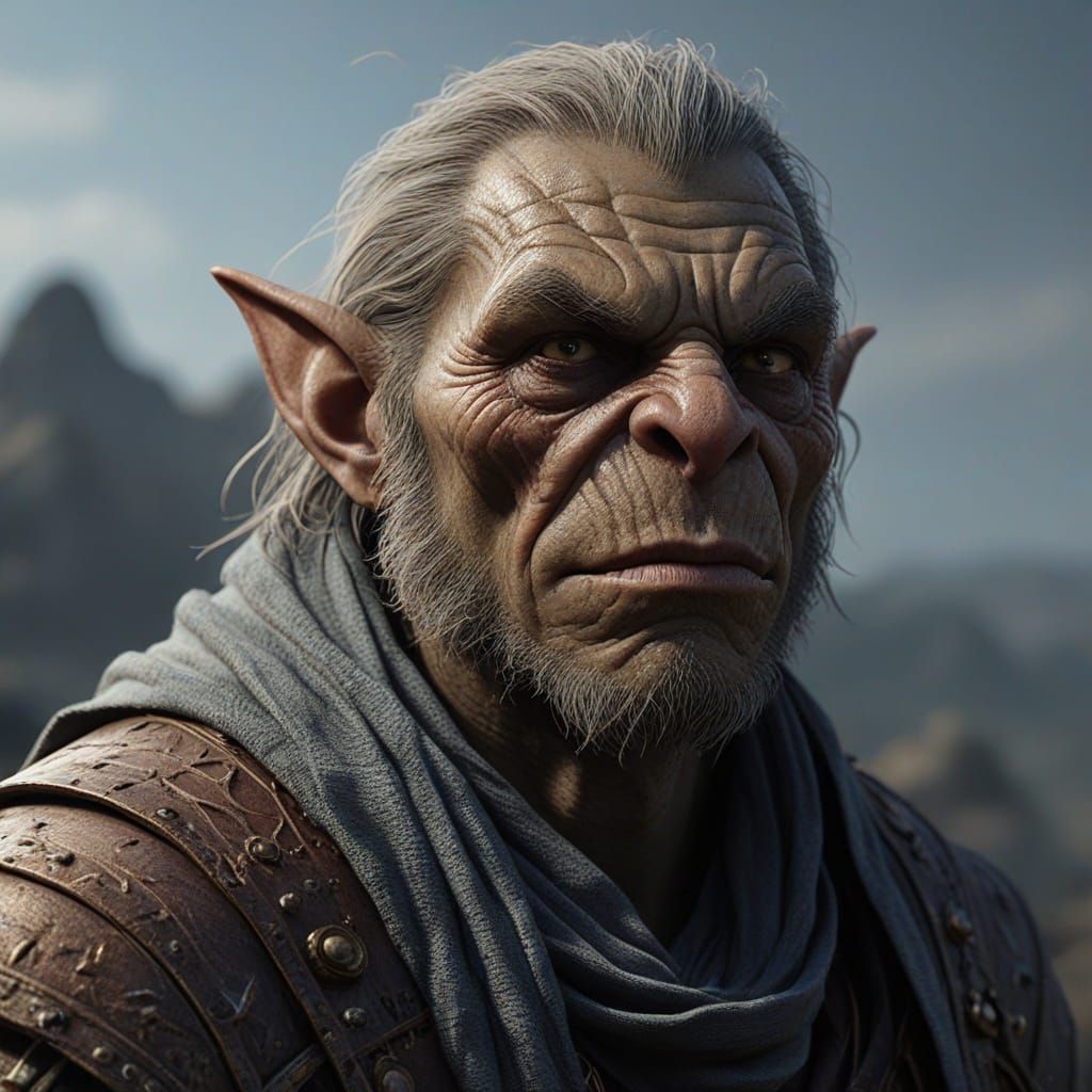 Gustave Doré-Inspired Grizzled Goblin Fighter Portrait