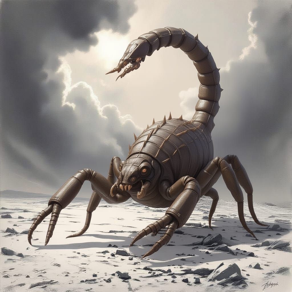 Knight Surveys Clockwork Ruins in Charcoal Style