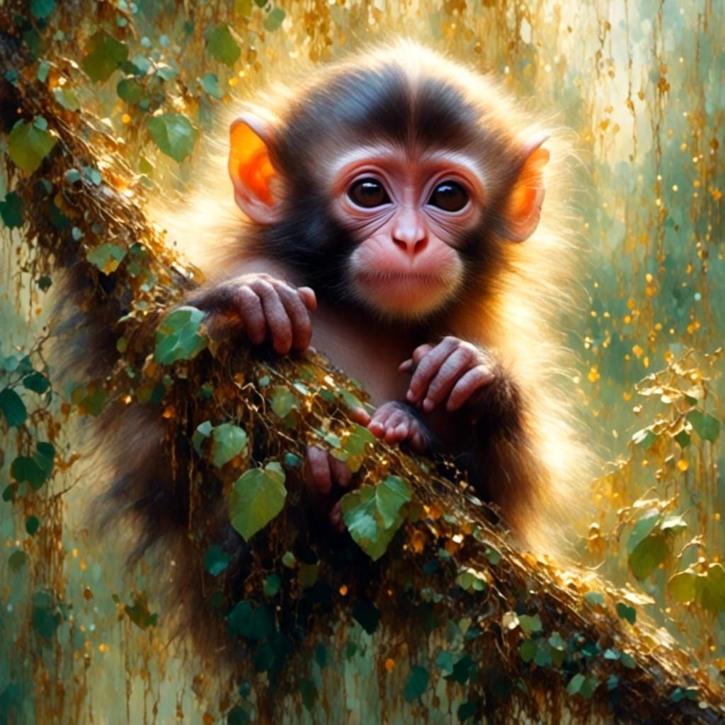 Tiny capuchin monkey