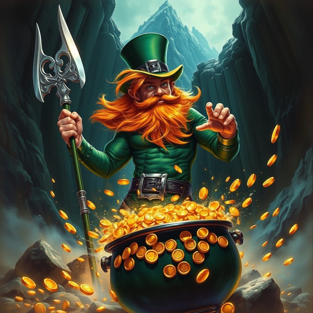 Heroic Leprechaun in Dark Green Green Lantern Suit, Holding ...
