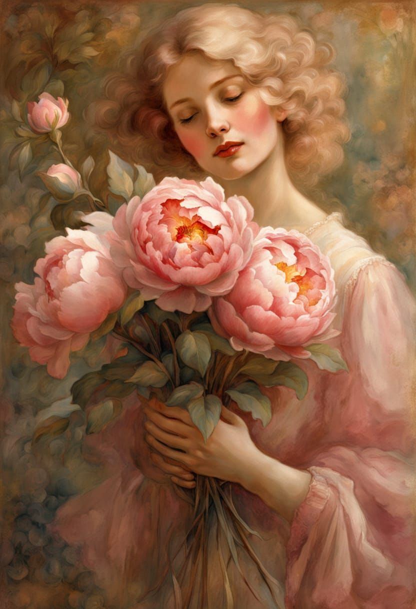 Romantic Watercolor Valentine's Day Scene