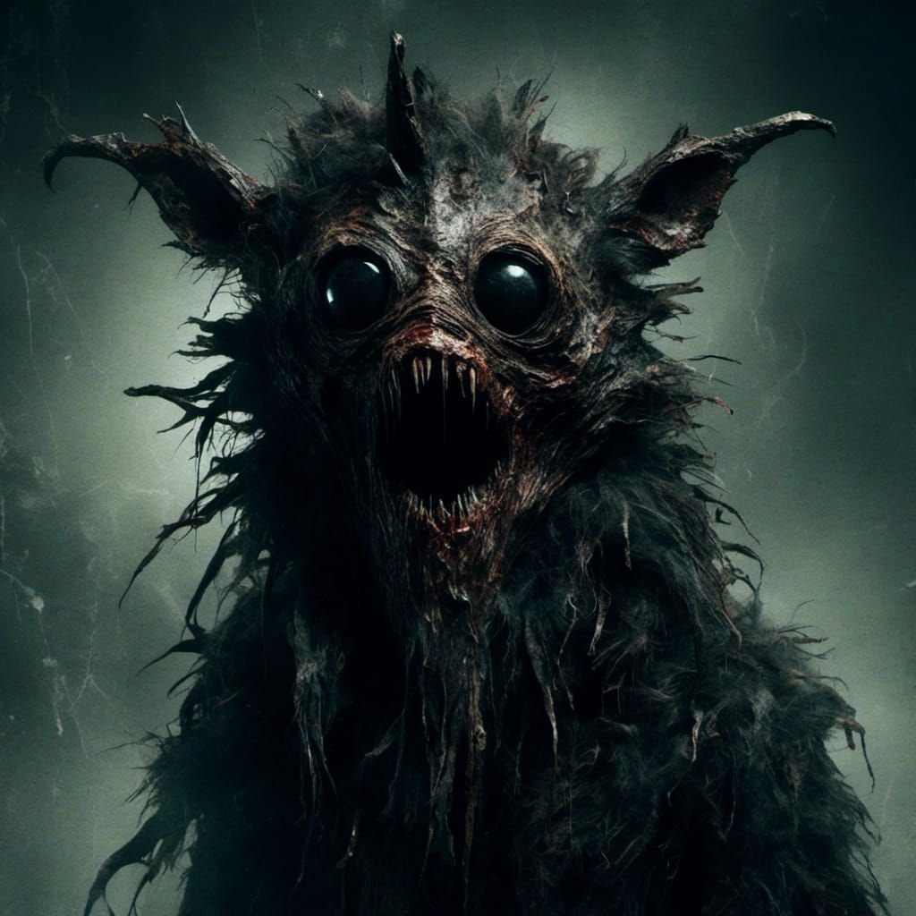 Nightmarish Furry Cryptid with Multiple Eyes