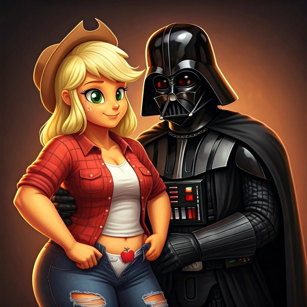 Applejack and Darth Vader: A Cinematic Portrait