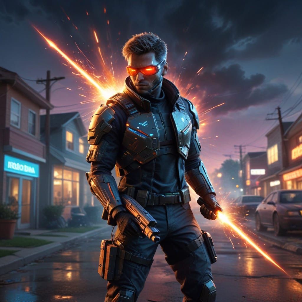 Cyber Renegade in Radiant Sunlight