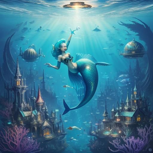 Merfolk Metropolis: Underwater Bubble City