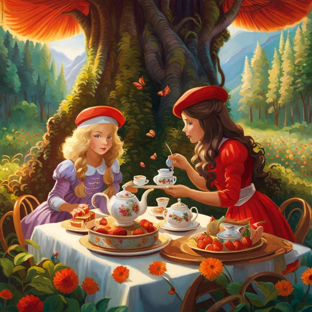 Enchanting Tea Party Under a Magic Tree