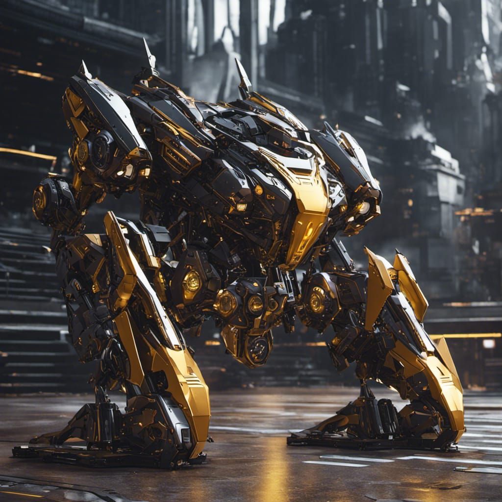 Batgirl as Intricate Sci-Fi Mech in 8K