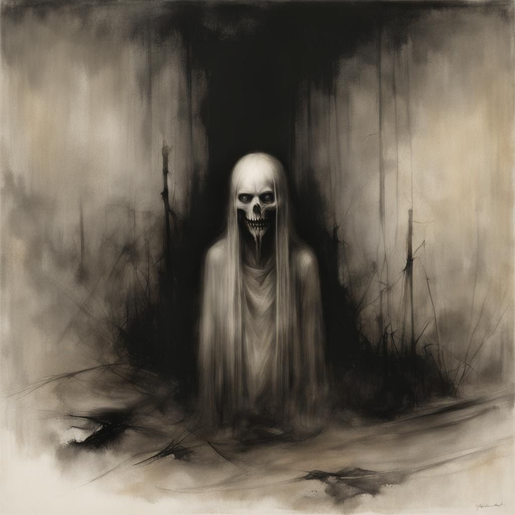 Grimdark Portrait in a Grotesque Style