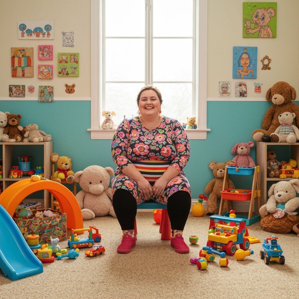 Woman in Playroom, Pop Surrealist Style