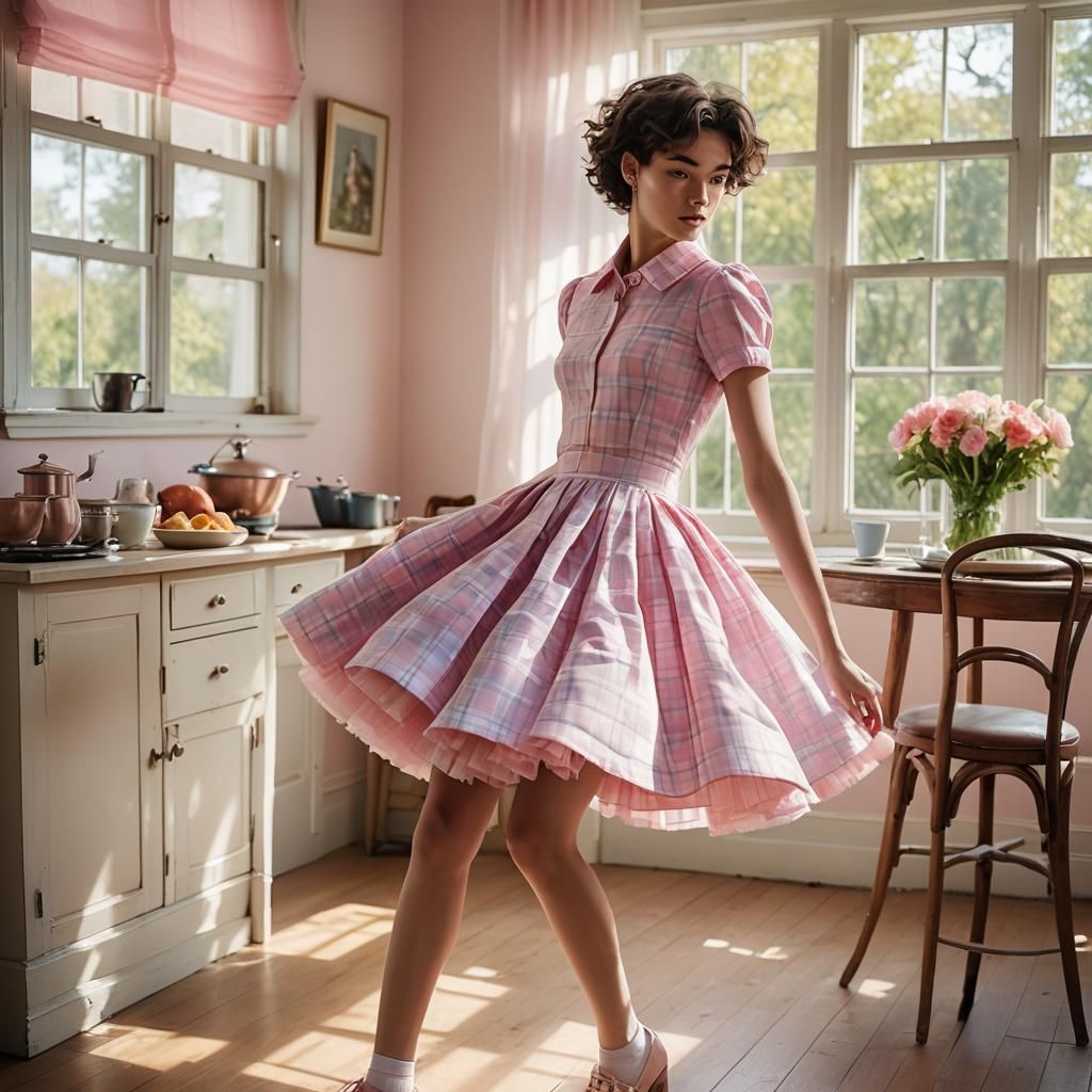 Boy in Pink Dress: High-Fashion Editorial Photography