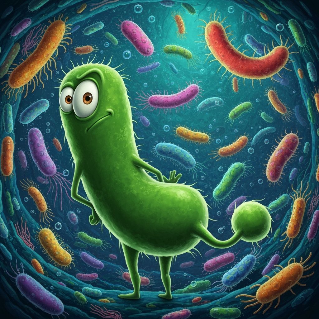 Anthropomorphic Bacterium Wiggles in Microscopic World