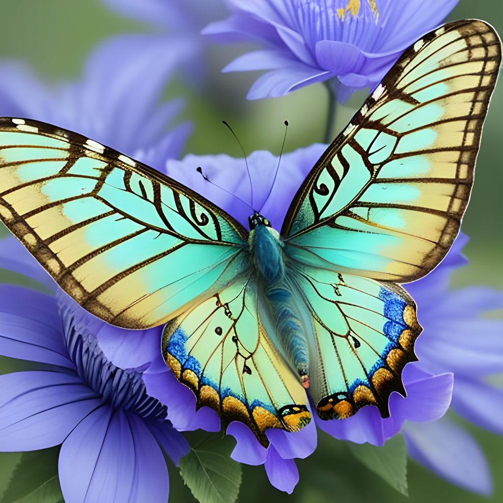 Detailed AI Rendering of a Beautiful Butterfly