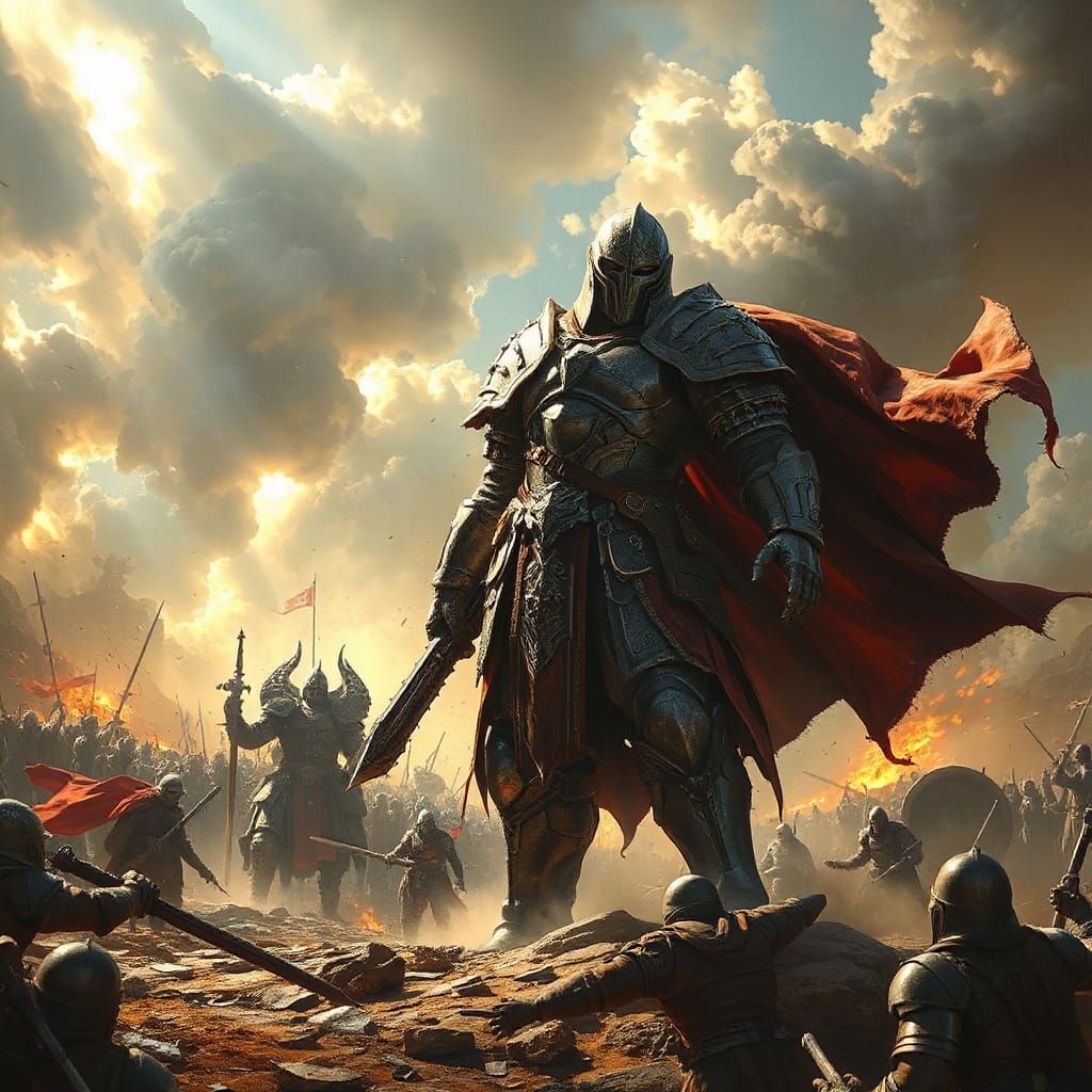 Hypermaximalist Warrior on Chaotic Fantasy Battlefield