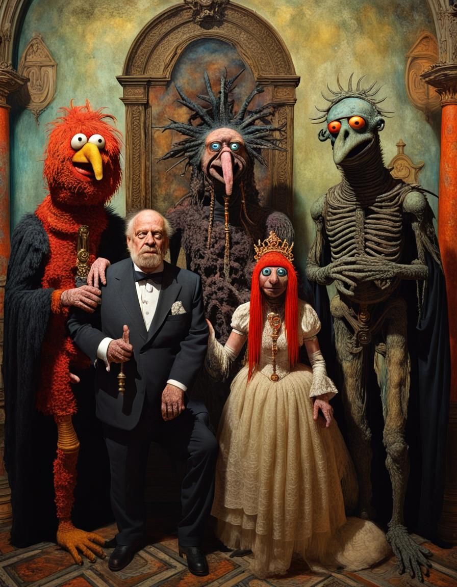 Pipi Longstocking's Cryptid Wedding: A Surreal Digital Paint...