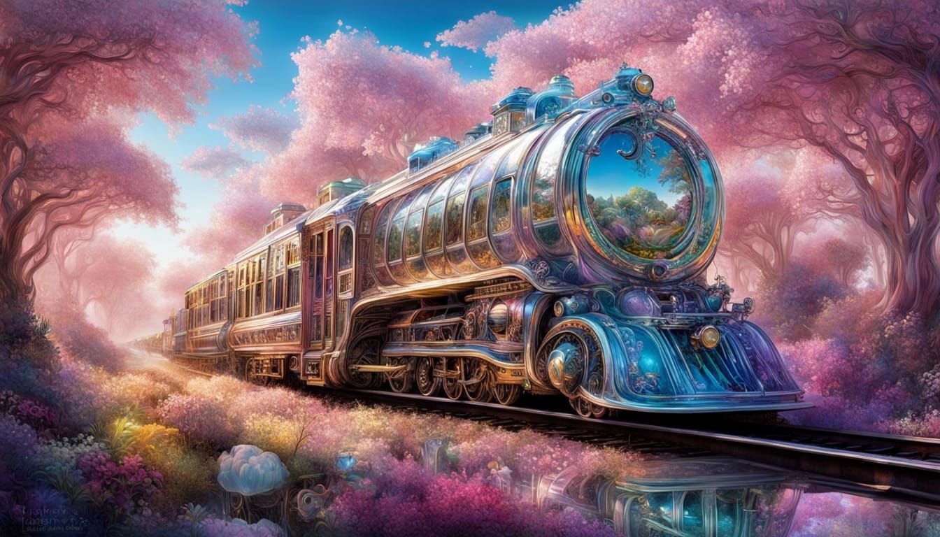 Glass Reef Express: A Majestic, Dreamlike Train