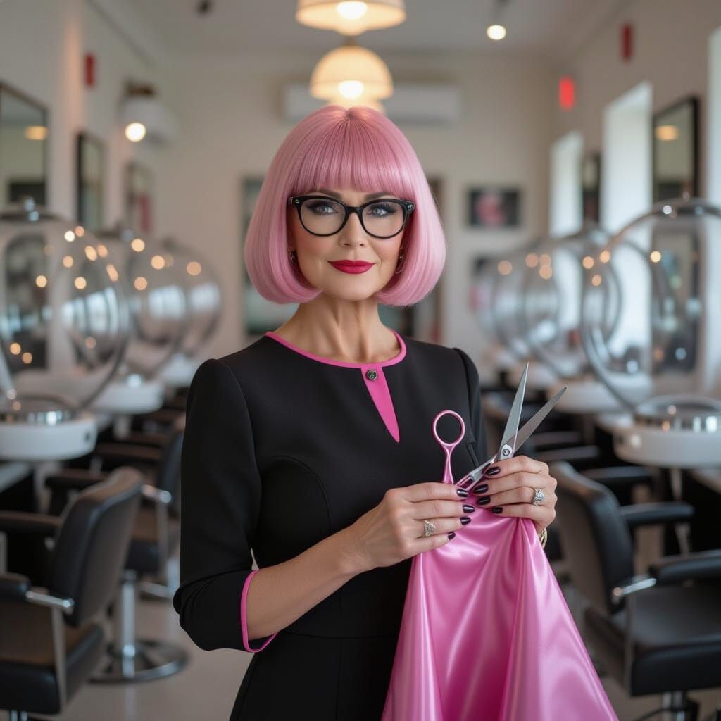 Vintage Salon Owner in Photo-Realistic Style