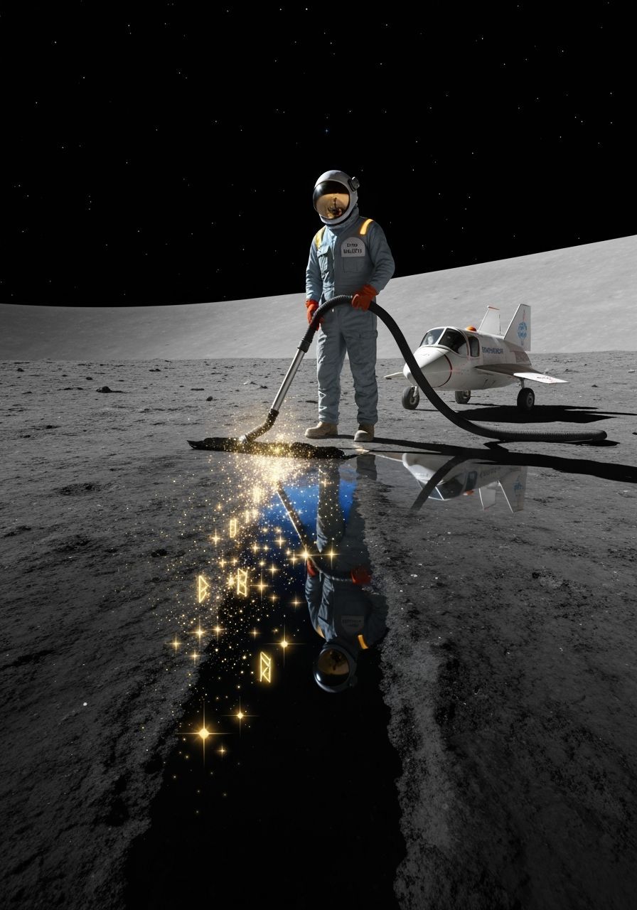 Magical Moon Cleaner Uncovers Obsidian Surface