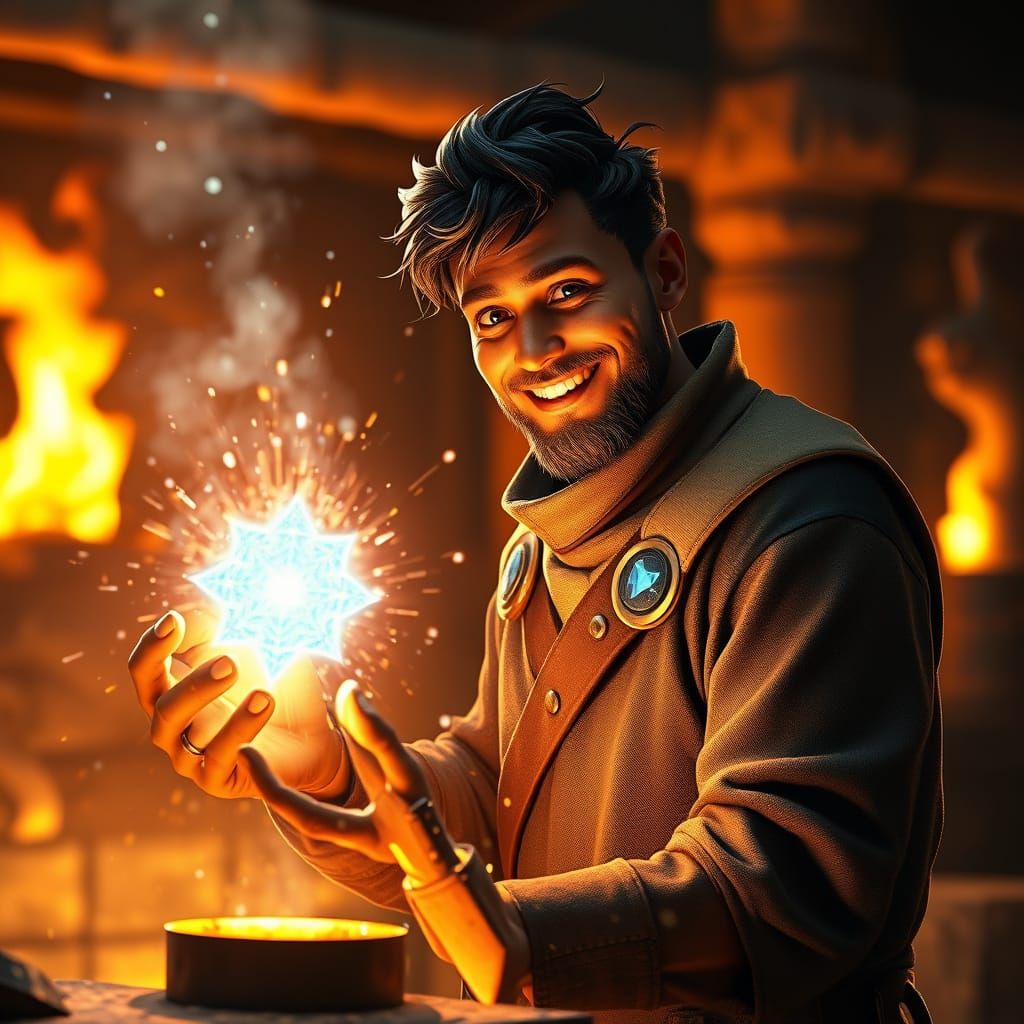 Pixar-Inspired Blacksmith Forges Light and Success in a Gold...