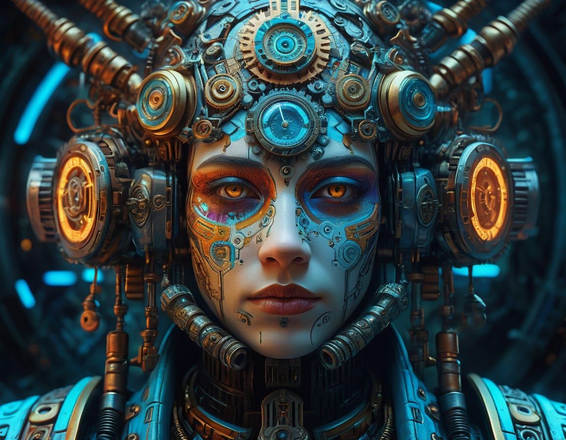 Cyberpunk Costume with Clockwork Details