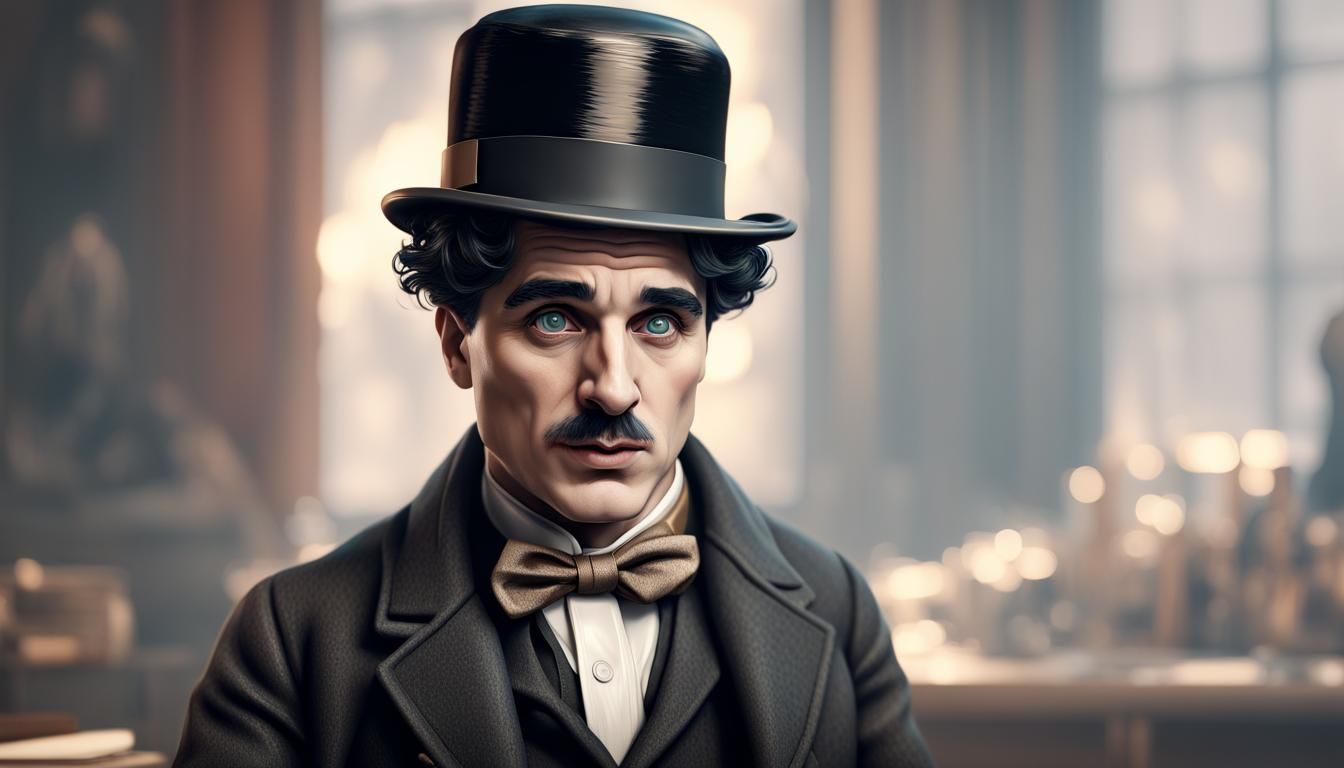 Ultrarealistic Charlie Chaplin Portrait in 8k Resolution