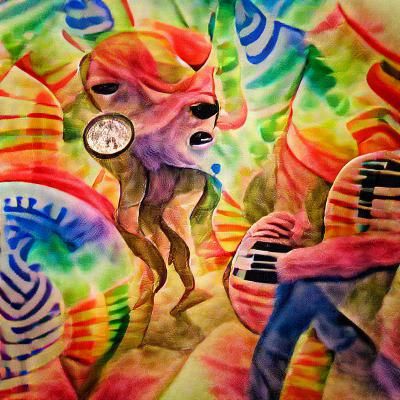 Psychedelic Watercolor Dreamscape