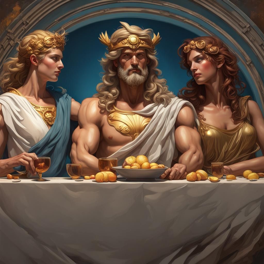 Greek Gods Reimagined as The Last Supper