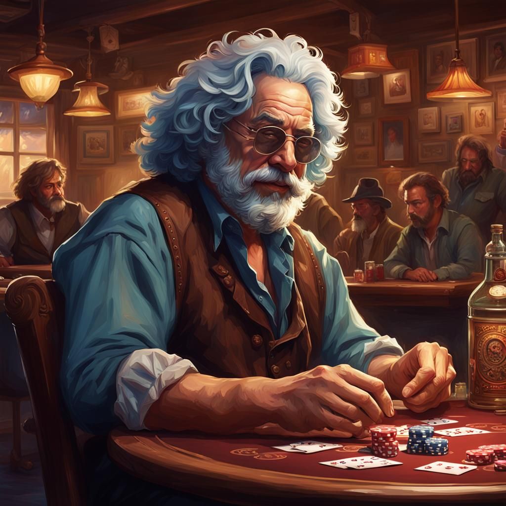 Poker Portrait in Saloon with Dynamic Lighting