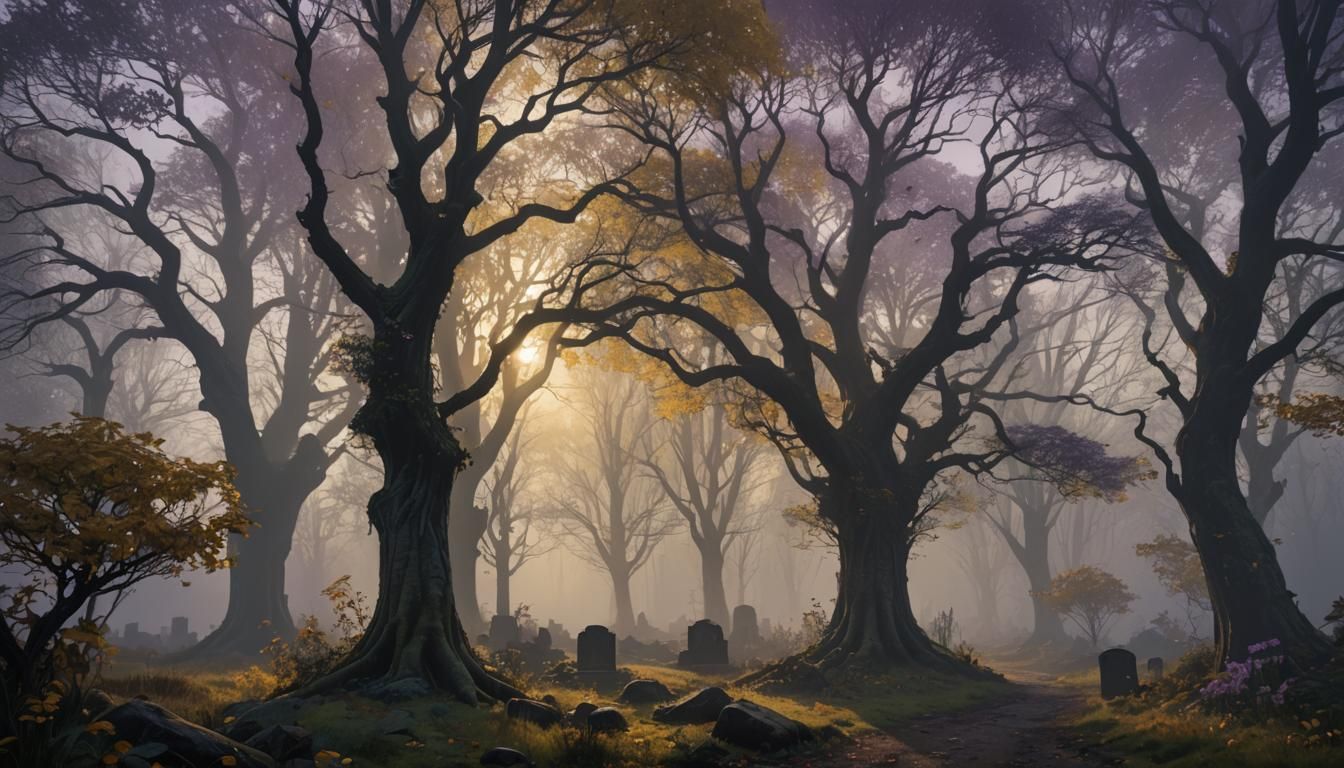 Ethereal Fog: A Dark Fantasy Landscape
