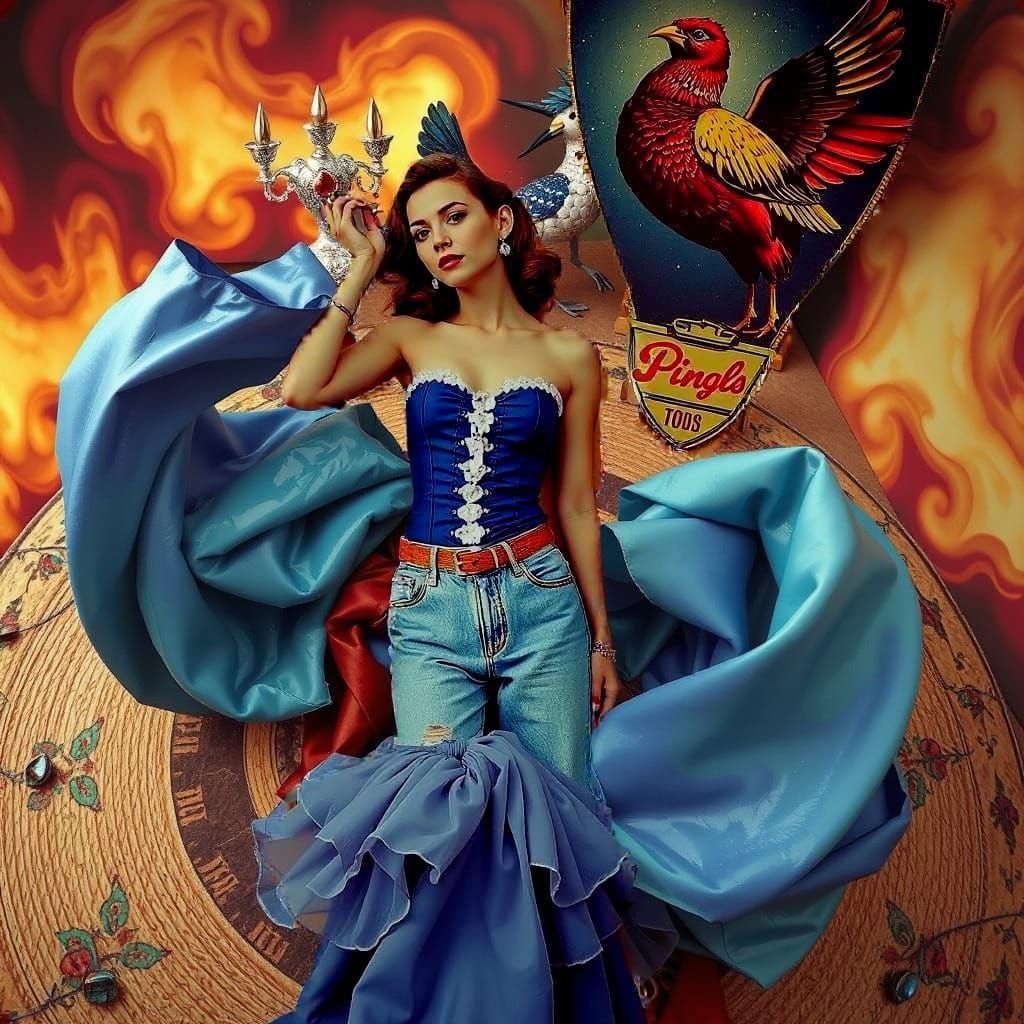 Abstract Swirling Red Forms