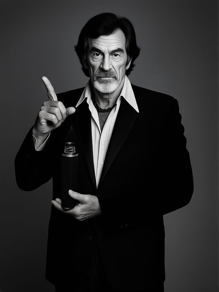 1970s Portrait of Man Holding Thank You Sign