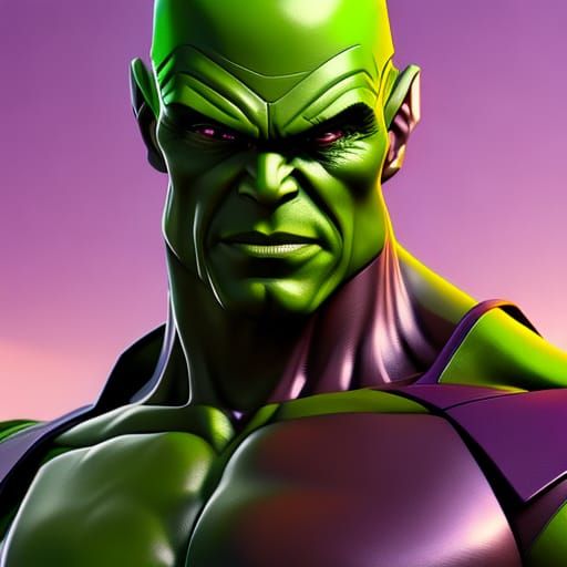 Piccolo Hulk Hybrid: Hyperdetailed Artstation Portrait