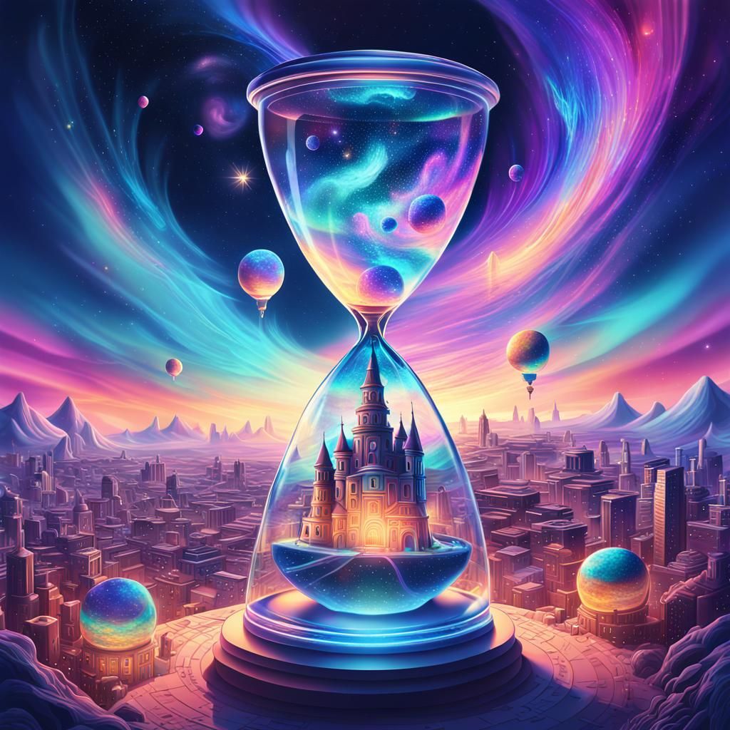 Holographic City Inside Cosmic Hourglass