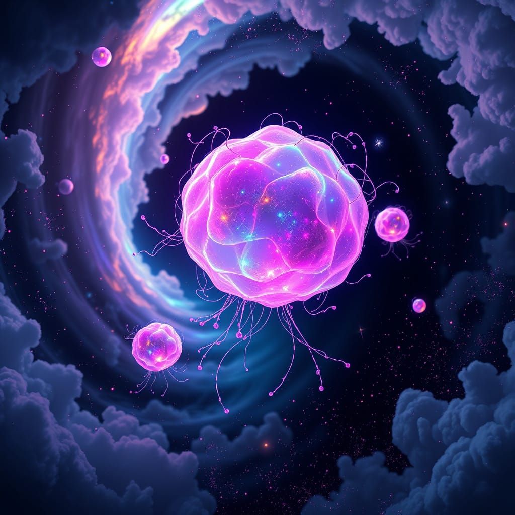 Dreamlike Emojis in Vibrant Vortex