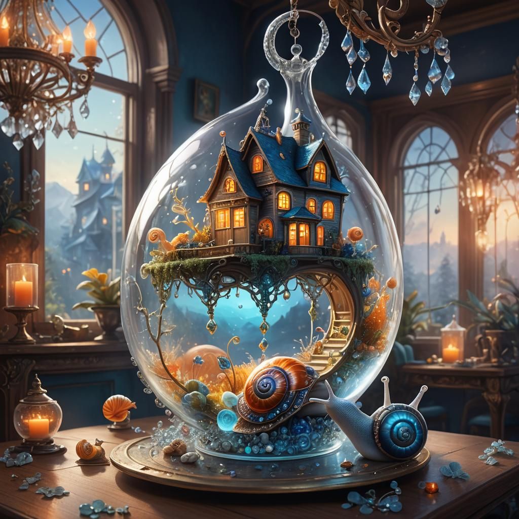 Glass Snail's Tiny House: Fantasy Concept Art