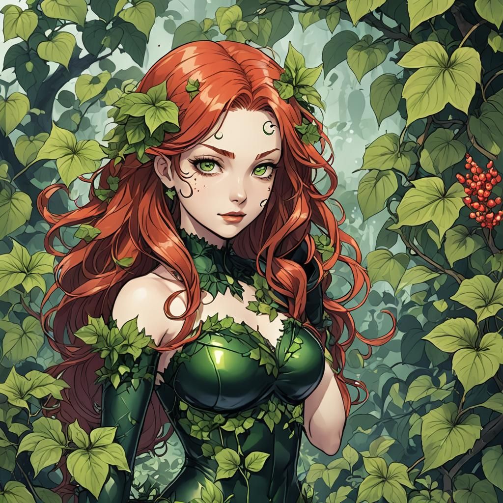 Poison Ivy in Anime Key Visual Style