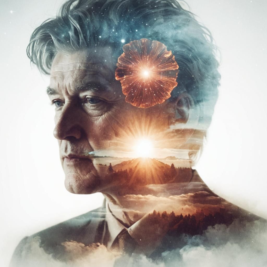 Ethereal Double Exposure Portrait: Sublime Eternal Love