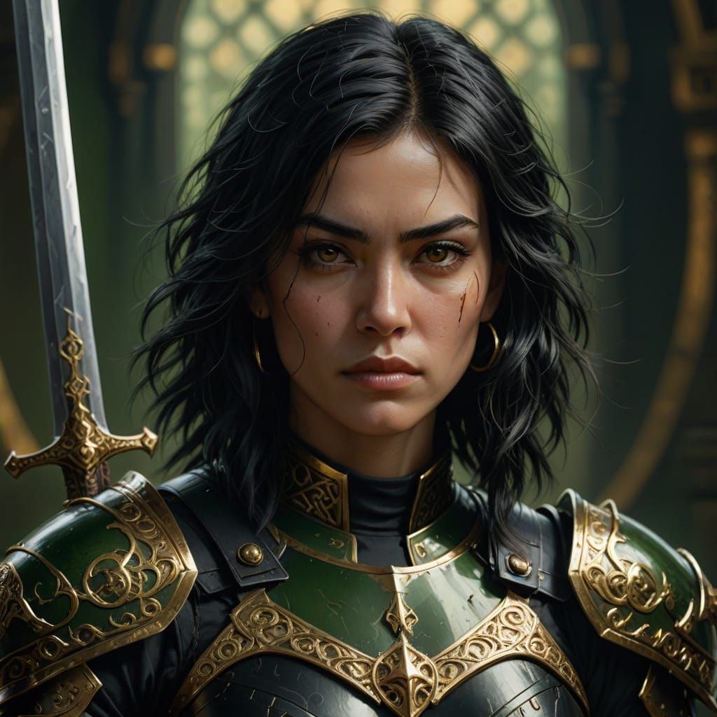 Ethereal Warrior Unveiled in Dark Fantasy Realm