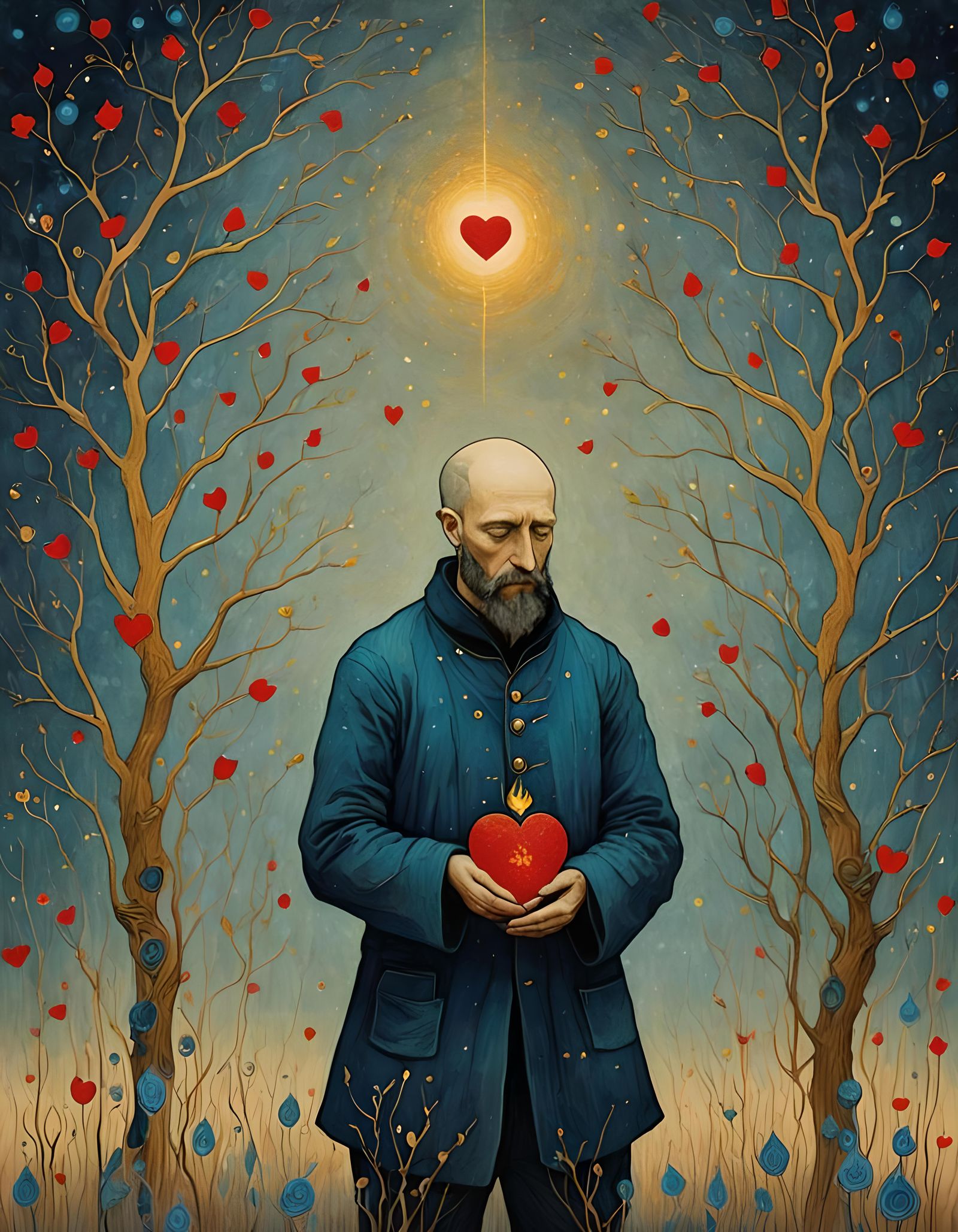 Minimalist Spiritual Alchemist Image in Pastel Colors