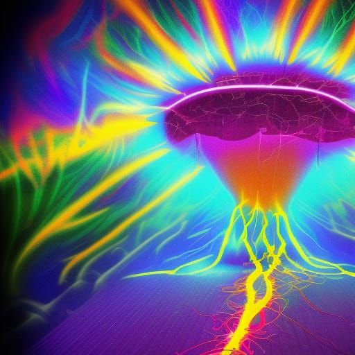 Psychedelic Electricity: A Mesmerizing Abstract Art