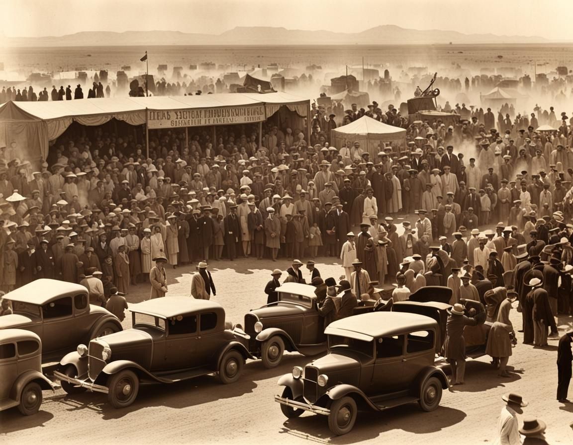 Vintage Desert Carnival Performance in 1930s Style