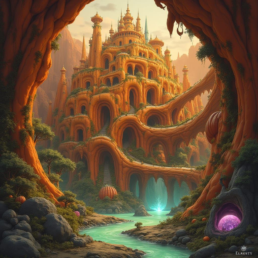 Pumpkin City: Fantasy Architecture Inspired by Gaudí and Moe...