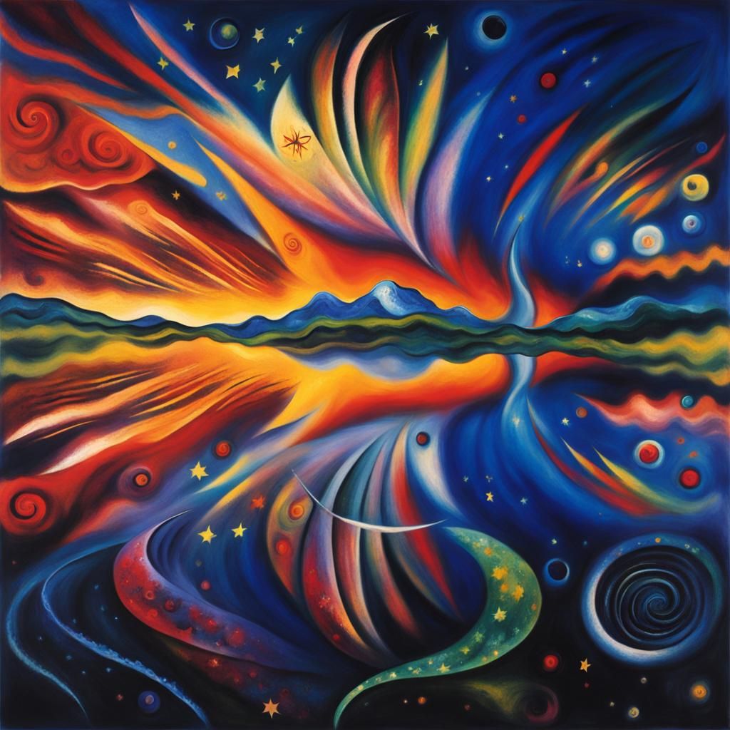 Chagall-esque Maelstrom of Pointed Stars