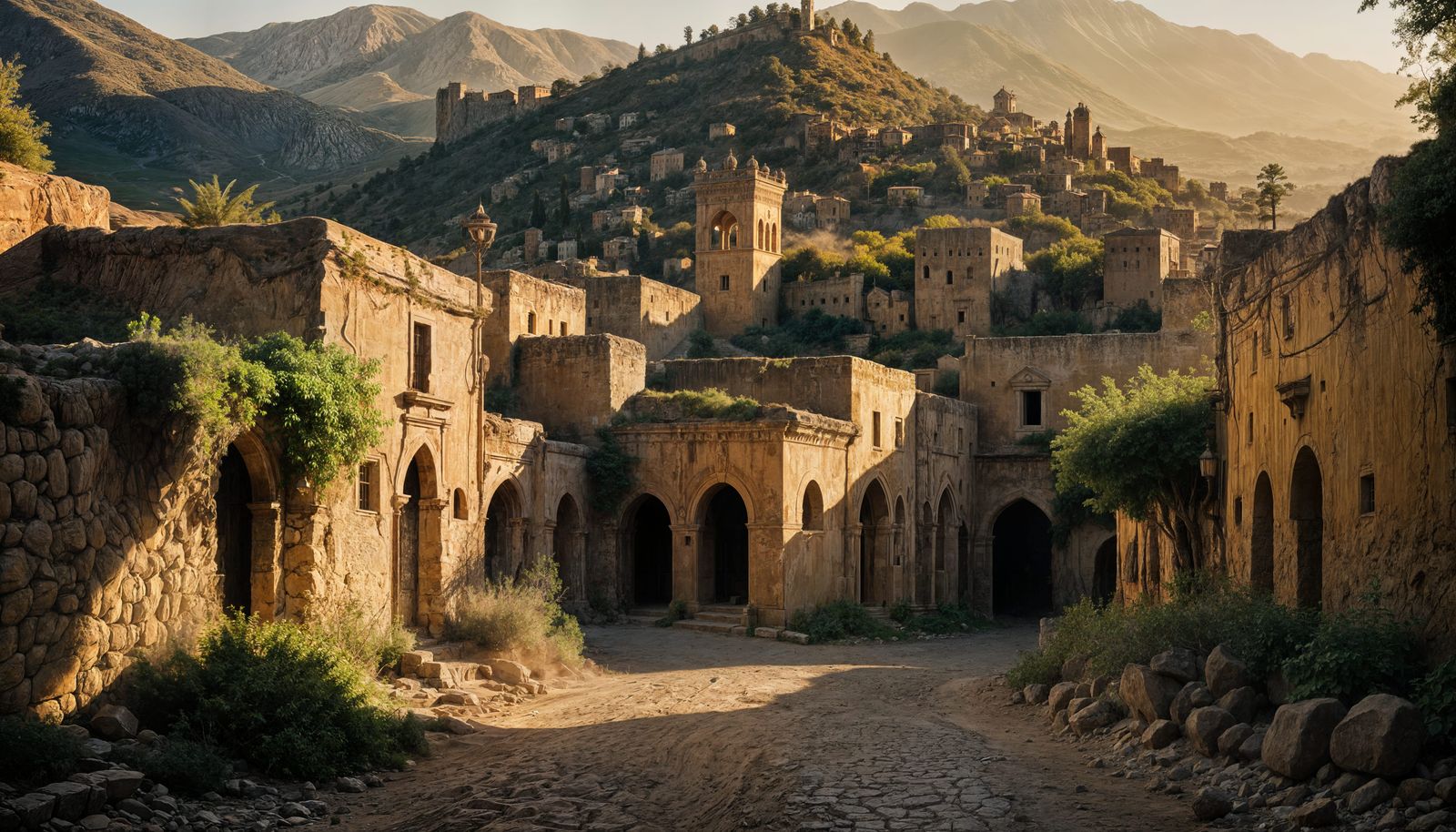 Dusty Ambient Fog in Golden Earth Tones