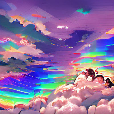 Dreamlike Alien Landscape with Vibrant Flora