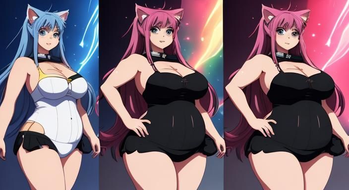Anime Girl Weight Gain Sequence in Studio Trigger Style