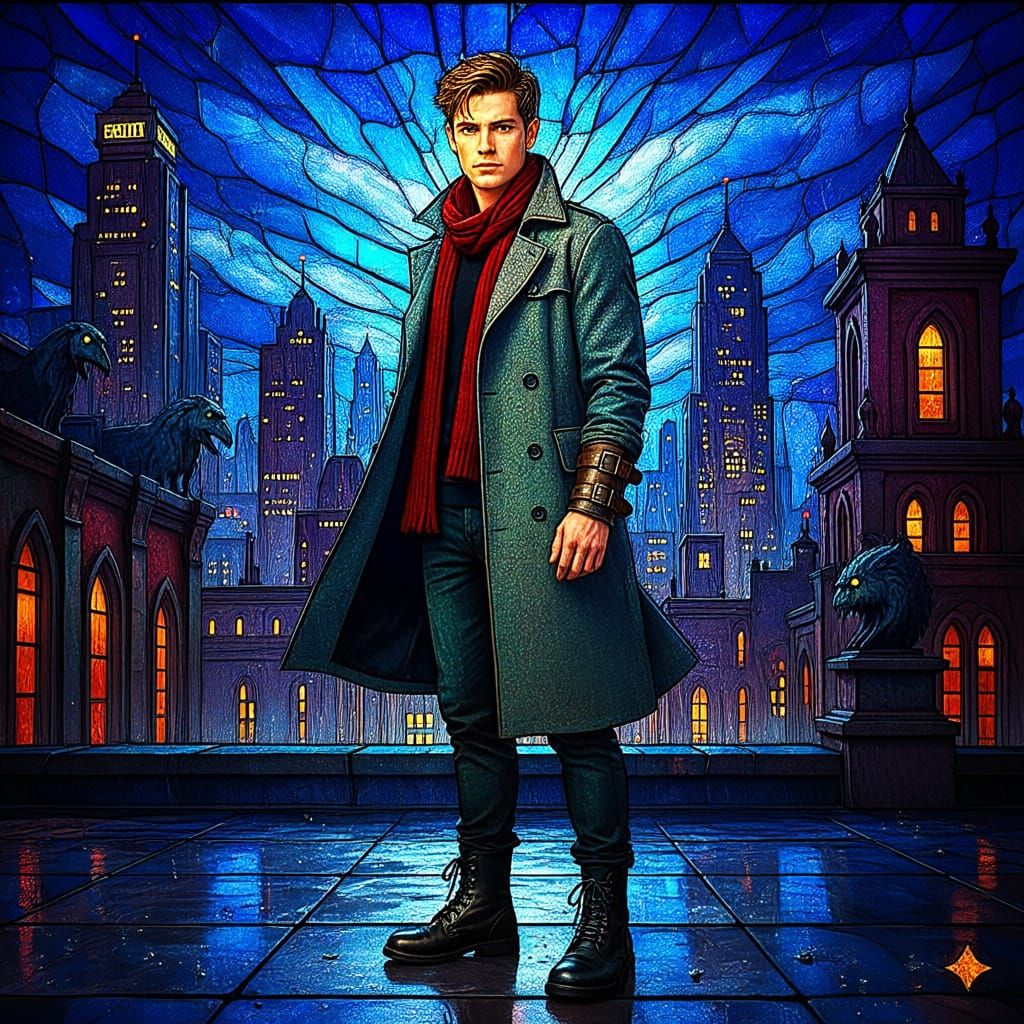 Tim Drake as Stained Glass Art